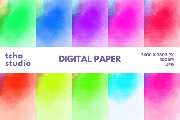 Abstract Watercolor Digital Papers 2