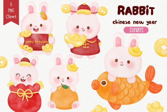 Chinese New Year Rabbit Cute Bunny: A Trendy Addition to Digital Creativity