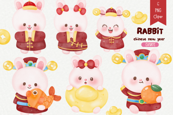 Chinese New Year Rabbit Watercolor Bunny: A Creative and Versatile Design for Festive Celebrations
