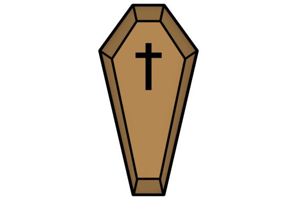 Creepy Coffin Artwork: A Spooky Graphic Design for Halloween and Beyond
