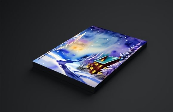 Watercolor Winter Background