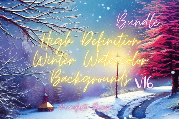 Winter Watercolor Background V16: A Beautiful Addition to Your Design Projects