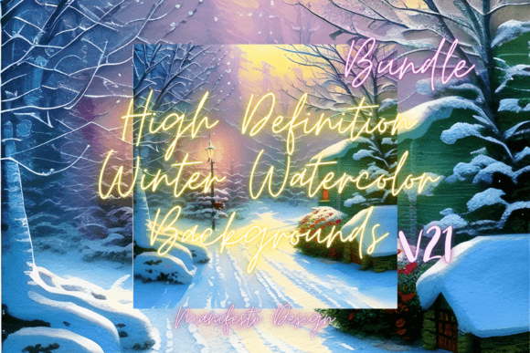 Winter Watercolor Background V21: A Versatile Choice for Digital Designers